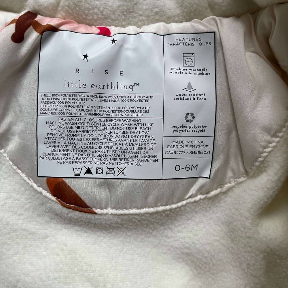 Little Earthling Baby Winter Coat (Size 0-6 months) - Picture 2 of 4